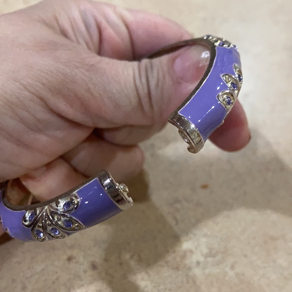 Purple enamel fashion bracelet set of 2 - Picture 5 of 5